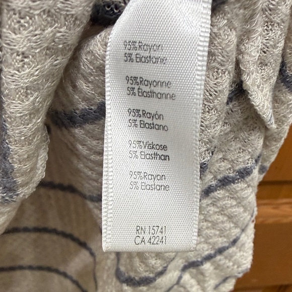 P.J. Salvage Gray and White Striped Tank Top - Picture 3 of 5